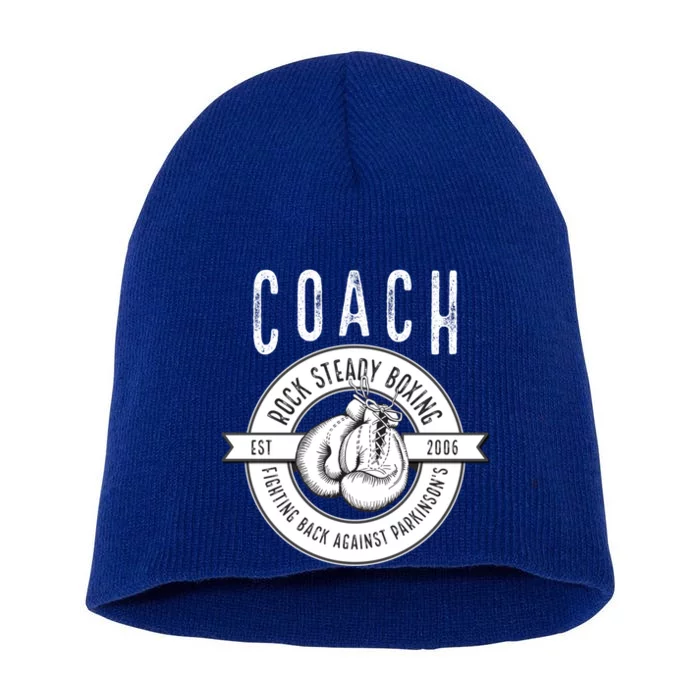 Rock Steady Boxing Coach Fight ParkinsonS Gift Short Acrylic Beanie