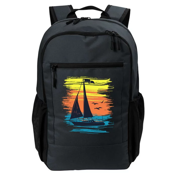 Retro Sail Boat Sailing Graphic Daily Commute Backpack