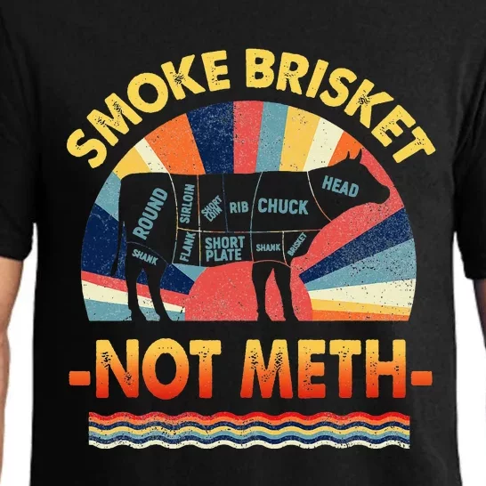 Retro Smoke Brisket Not Mesh For A Smoke Brisket Not Meth Pajama Set