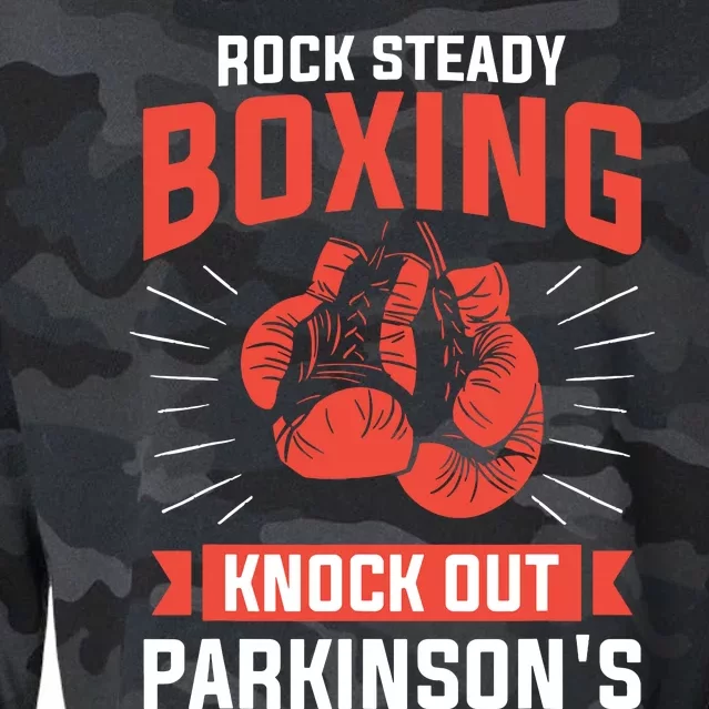 Rock Steady Boxing Knock Out Parkinsons Boxer Cropped Pullover Crew