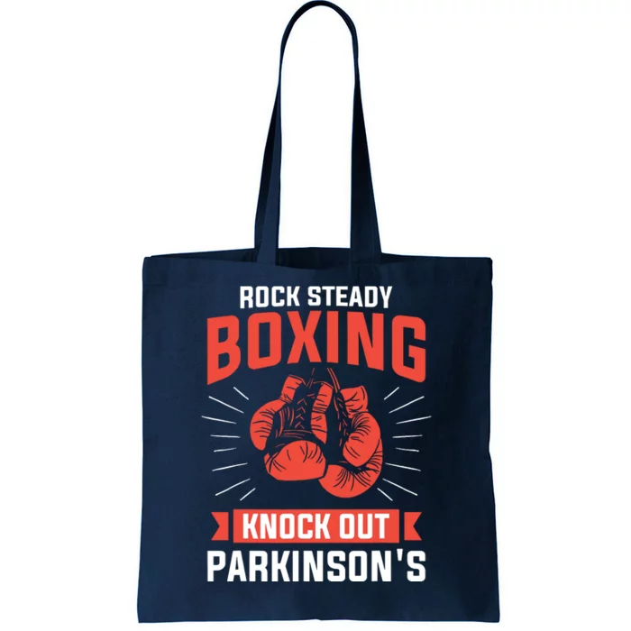 Rock Steady Boxing Knock Out Parkinsons Boxer Tote Bag