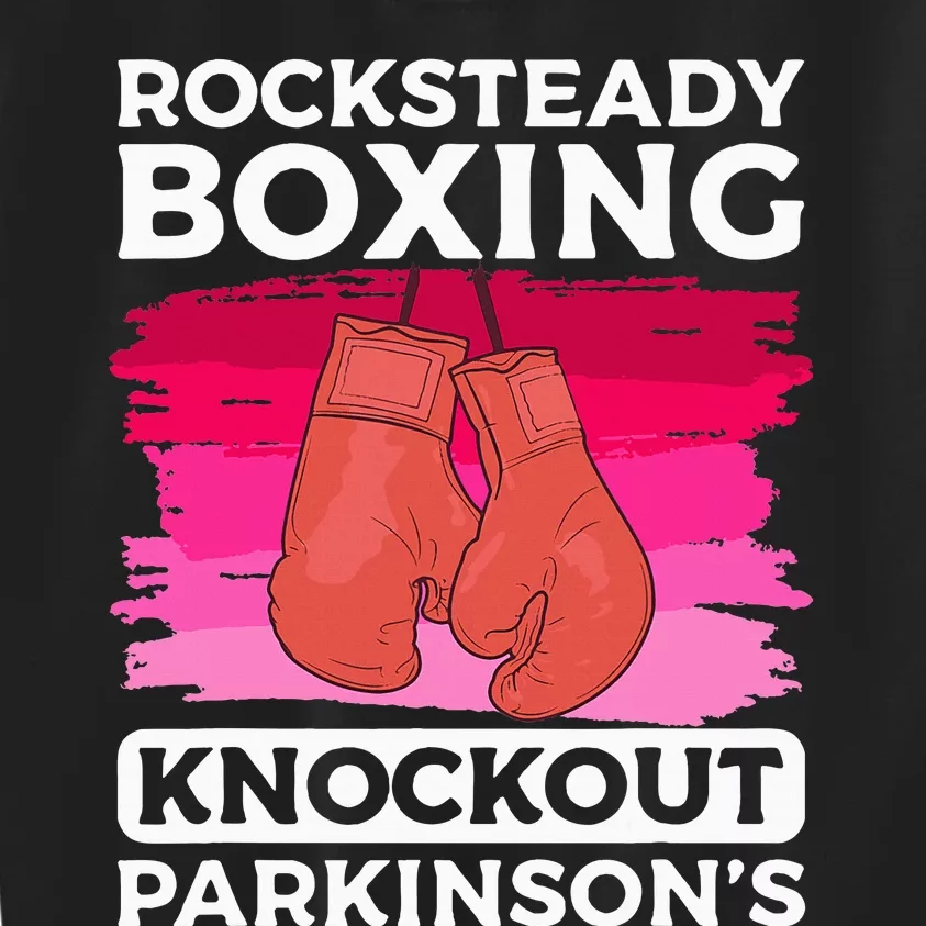 Rock Steady Boxing Knock Out ParkinsonS Awareness Kids Sweatshirt