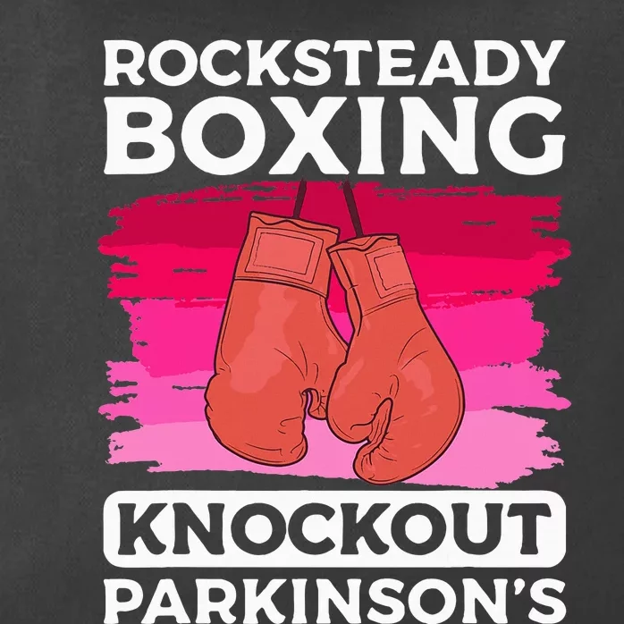 Rock Steady Boxing Knock Out ParkinsonS Awareness Zip Tote Bag