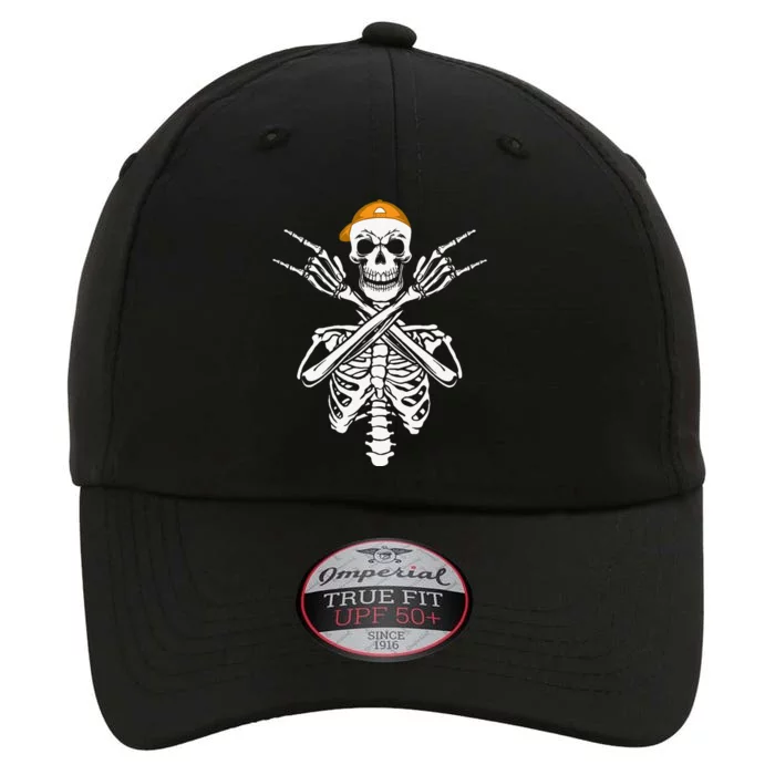 Rocker Skeleton Cap Skater Halloween Hand Rock The Original Performance Cap