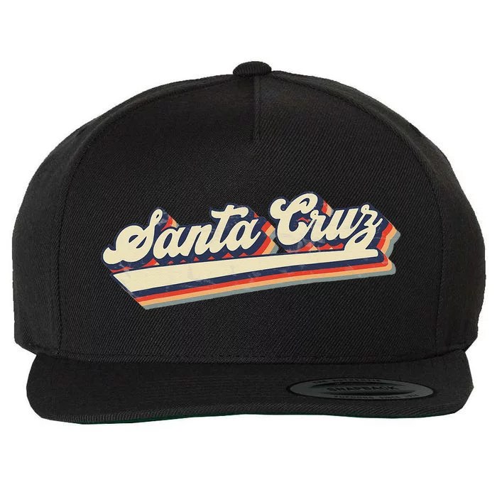 Retro Santa Cruz California Saying Surfer Wool Snapback Cap