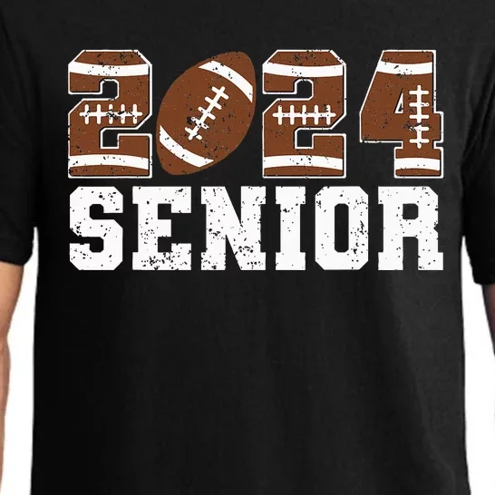 Retro Senior Class Of 2024 Football Player Graduation Gifts Pajama Set