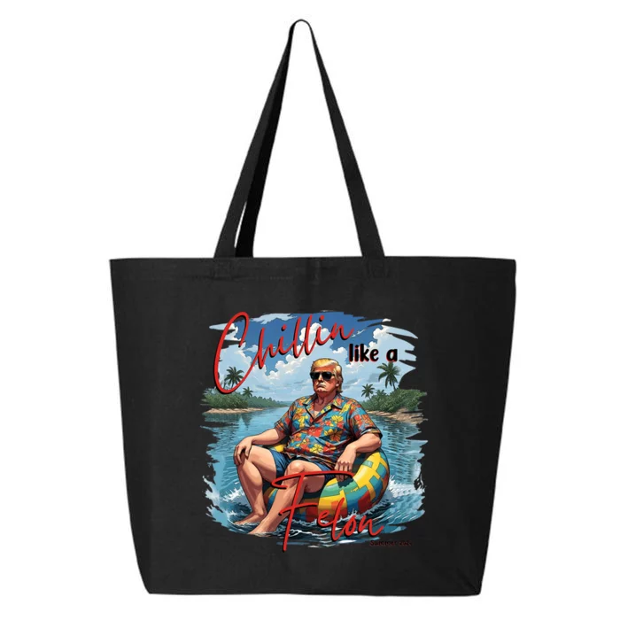 Retro Summer Chillin Like A Felon Trump For President 2024 25L Jumbo Tote