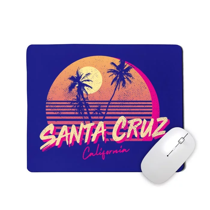 Retro Santa Cruz California Beach Sunset Gift Mousepad