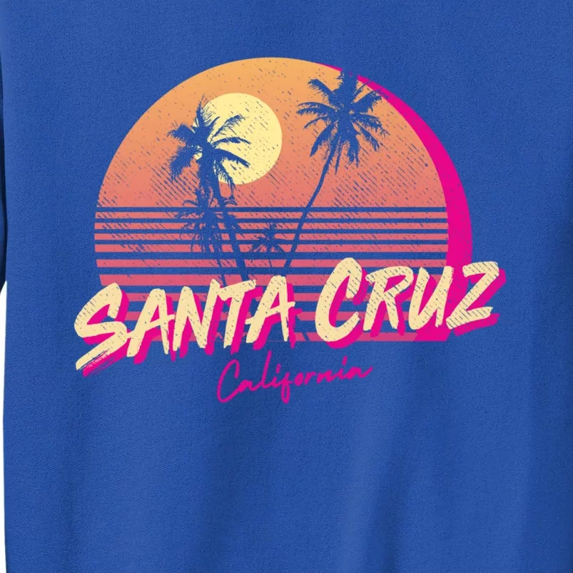 Retro Santa Cruz California Beach Sunset Gift Tall Sweatshirt