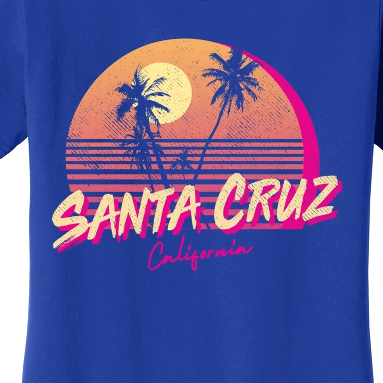 Retro Santa Cruz California Beach Sunset Gift Women's T-Shirt