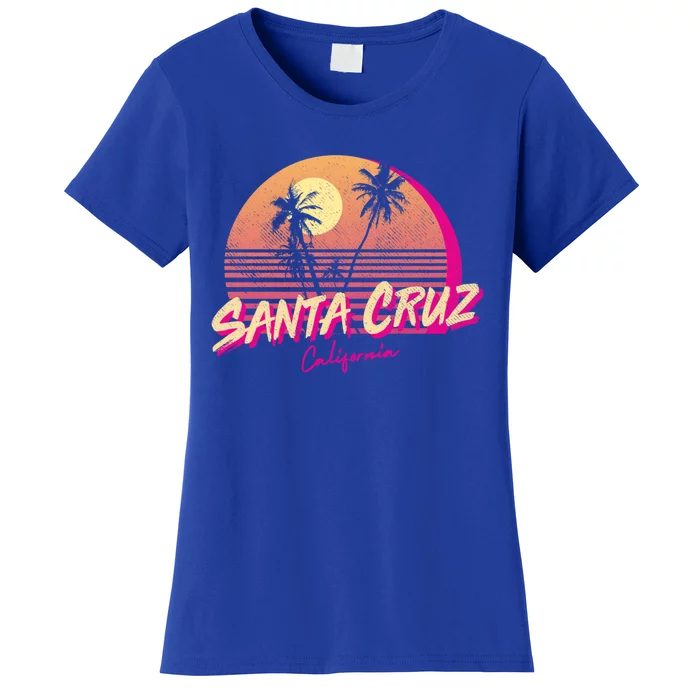 Retro Santa Cruz California Beach Sunset Gift Women's T-Shirt