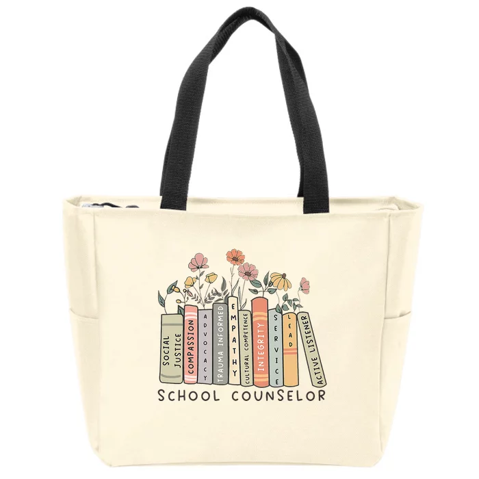 Retro School Counselor Therapist Mental Health Advocate Zip Tote Bag