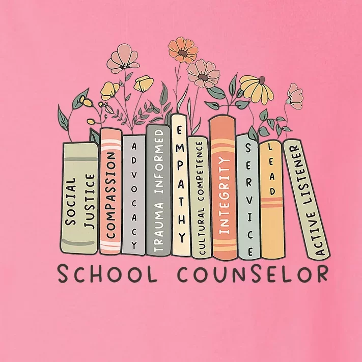 Retro School Counselor Therapist Mental Health Advocate Toddler Long Sleeve Shirt