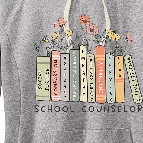 Retro School Counselor Therapist Mental Health Advocate Women's Fleece Hoodie