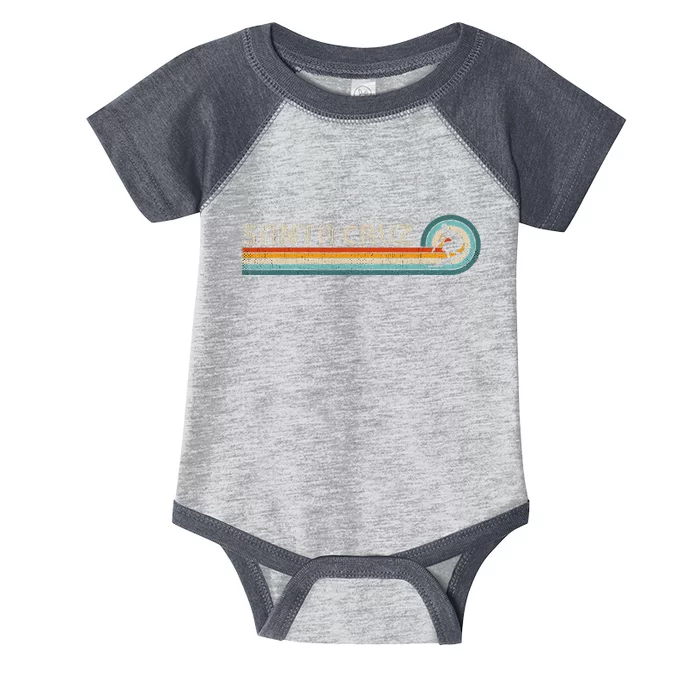 Retro Santa Cruz California Surfing Santa Cruz Infant Baby Jersey Bodysuit