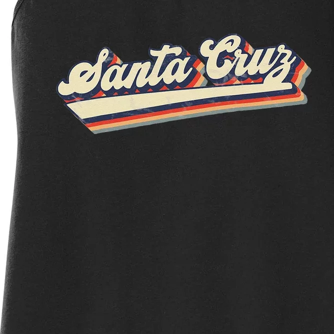 Retro Santa Cruz California Saying Surfer Women's Racerback Tank