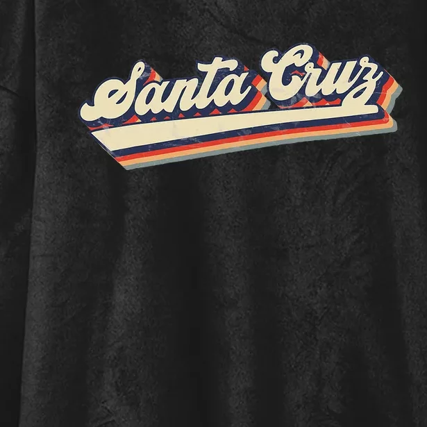 Retro Santa Cruz California Hooded Wearable Blanket