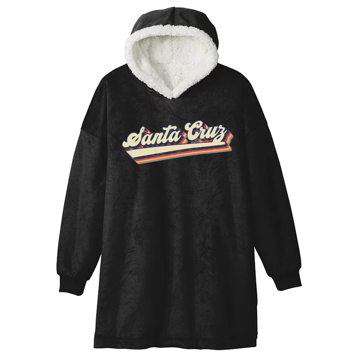 Retro Santa Cruz California Hooded Wearable Blanket