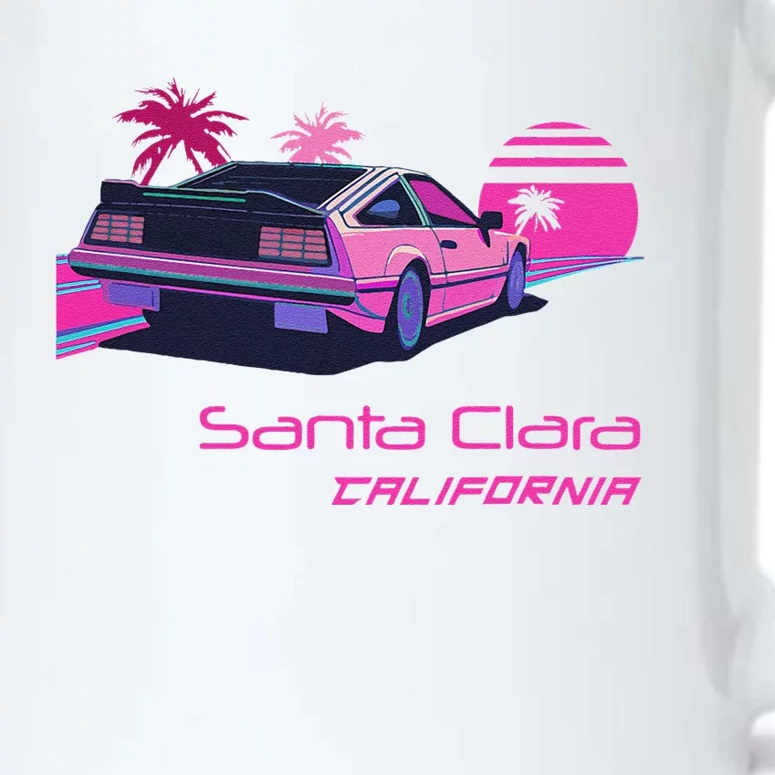 Retro Santa Clara California Black Color Changing Mug