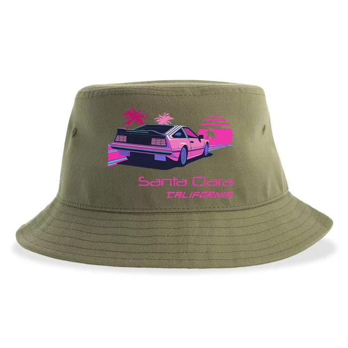 Retro Santa Clara California Sustainable Bucket Hat