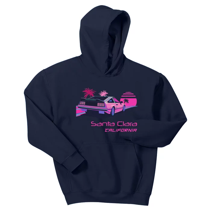 Retro Santa Clara California Kids Hoodie