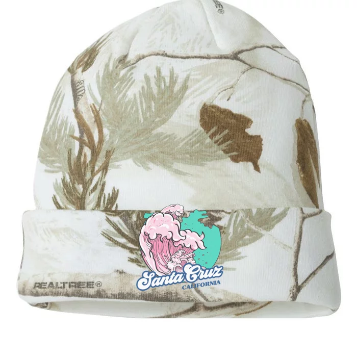 Retro Santa Cruz California Beach Surfing Kati - 12in Camo Beanie