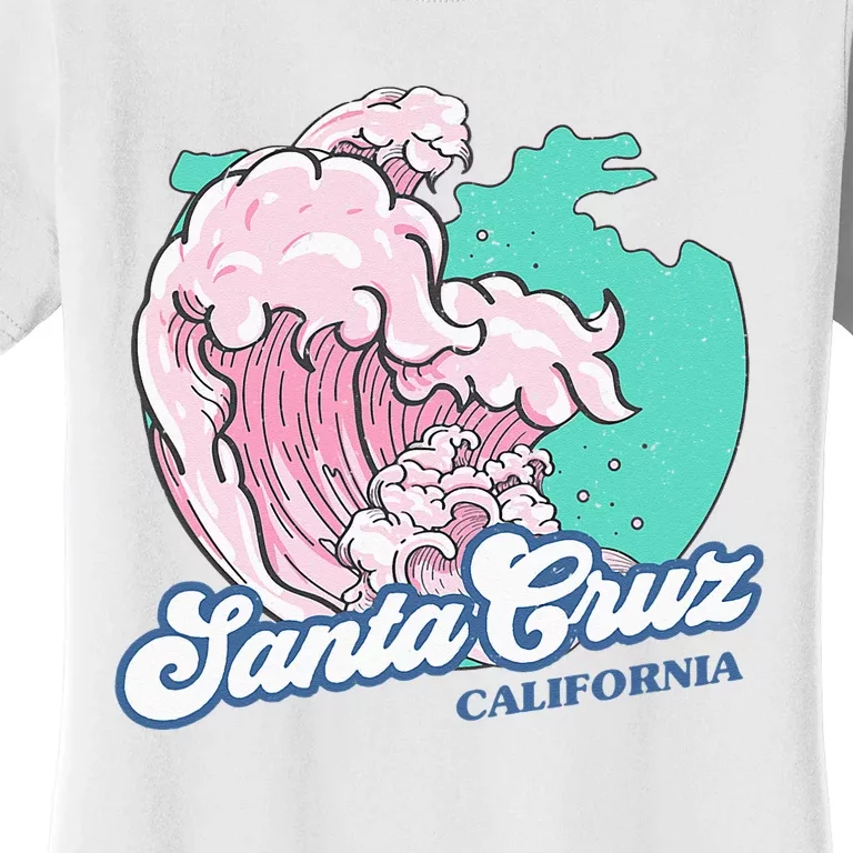 Retro Santa Cruz California Beach Surfing Women's T-Shirt