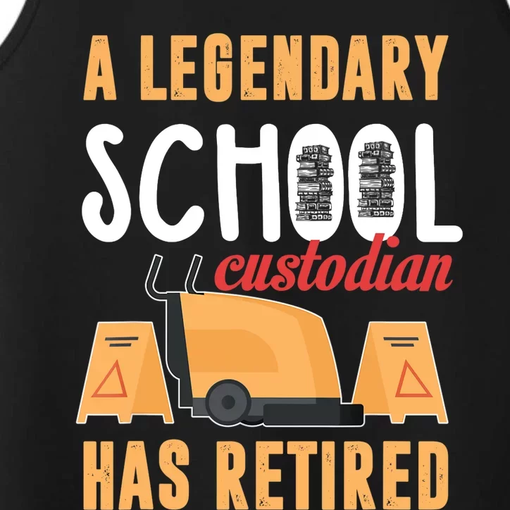 Retired School Custodian Gift School Custodian Retirement Performance Tank