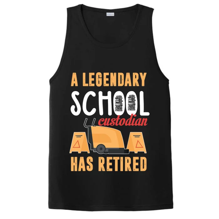 Retired School Custodian Gift School Custodian Retirement Performance Tank