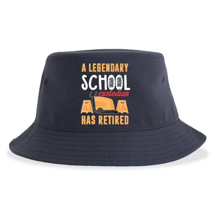 Retired School Custodian Gift School Custodian Retirement Sustainable Bucket Hat