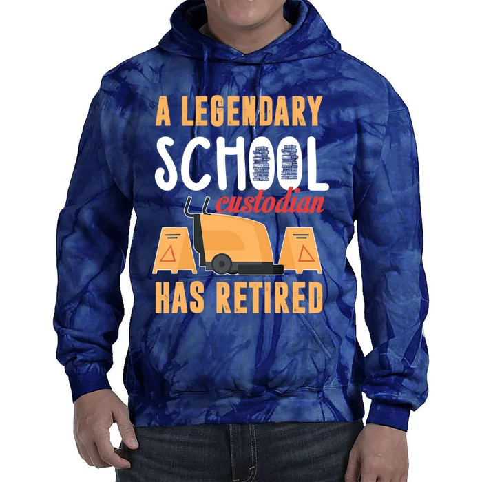 Retired School Custodian Gift School Custodian Retirement Tie Dye Hoodie