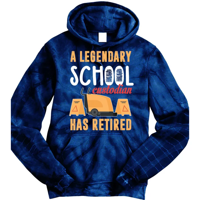 Retired School Custodian Gift School Custodian Retirement Tie Dye Hoodie