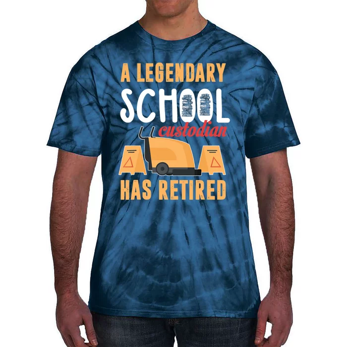 Retired School Custodian Gift School Custodian Retirement Tie-Dye T-Shirt