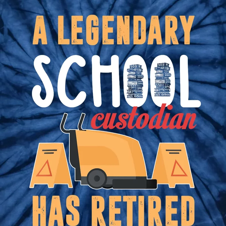 Retired School Custodian Gift School Custodian Retirement Tie-Dye T-Shirt