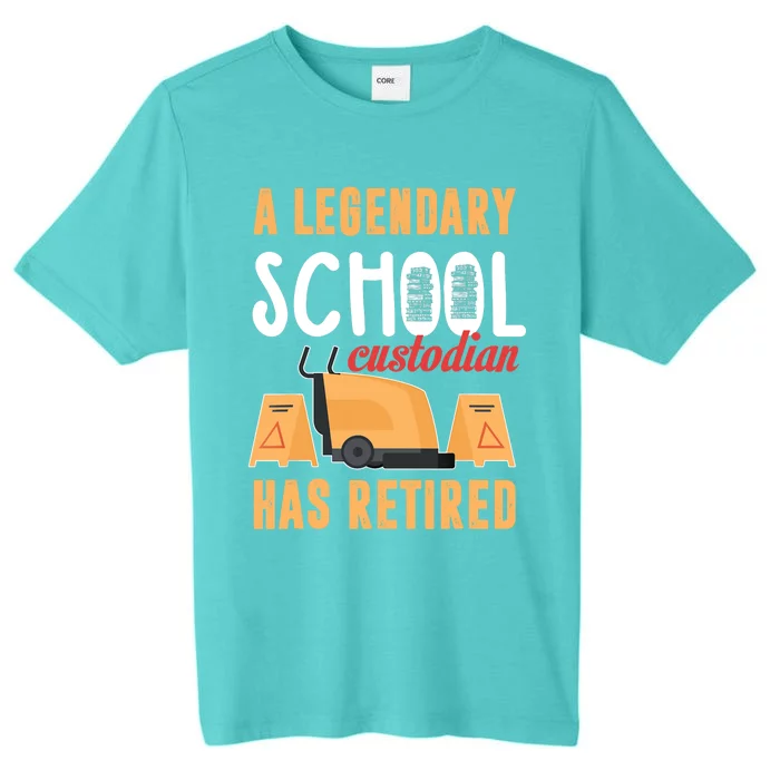 Retired School Custodian Gift School Custodian Retirement ChromaSoft Performance T-Shirt