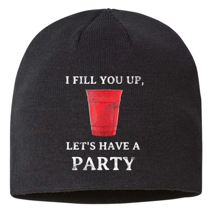 Red Solo Cup Summer Drinking Song Party 8 1/2in Sustainable Knit Beanie