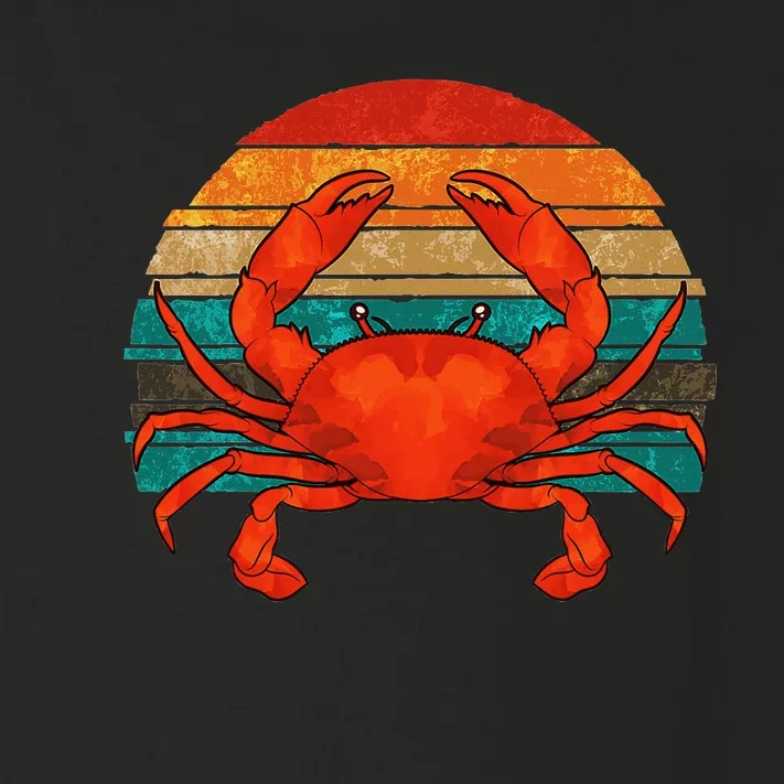 Retro Seafood Crab Lover Crabbing Sea Animal Crab Toddler Long Sleeve Shirt