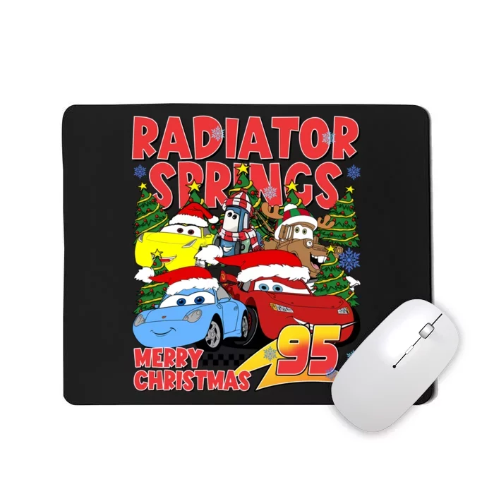 Radiator Springs Cars Land Christmas Lightning Mcqueen Santa Xmas Mousepad