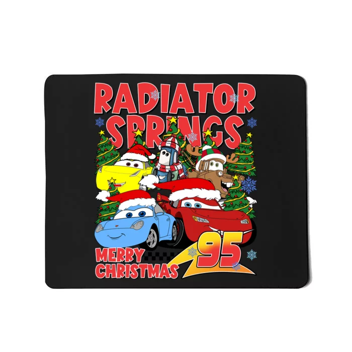 Radiator Springs Cars Land Christmas Lightning Mcqueen Santa Xmas Mousepad