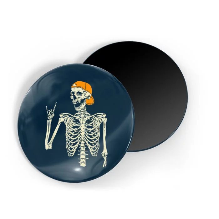 Rocker Skeleton Cap Skater Cool Halloween Punk Rock  Boy Magnet