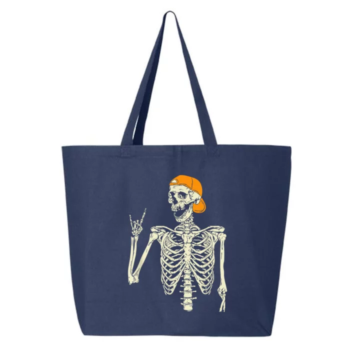 Rocker Skeleton Cap Skater Cool Halloween Punk Rock  Boy 25L Jumbo Tote