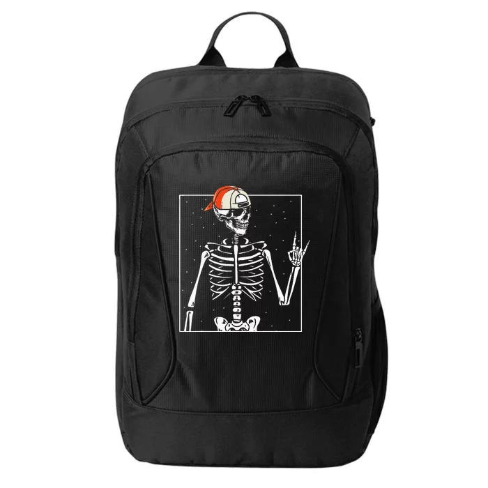 Rocker Skeleton Cap Skater Cool Halloween Punk City Backpack