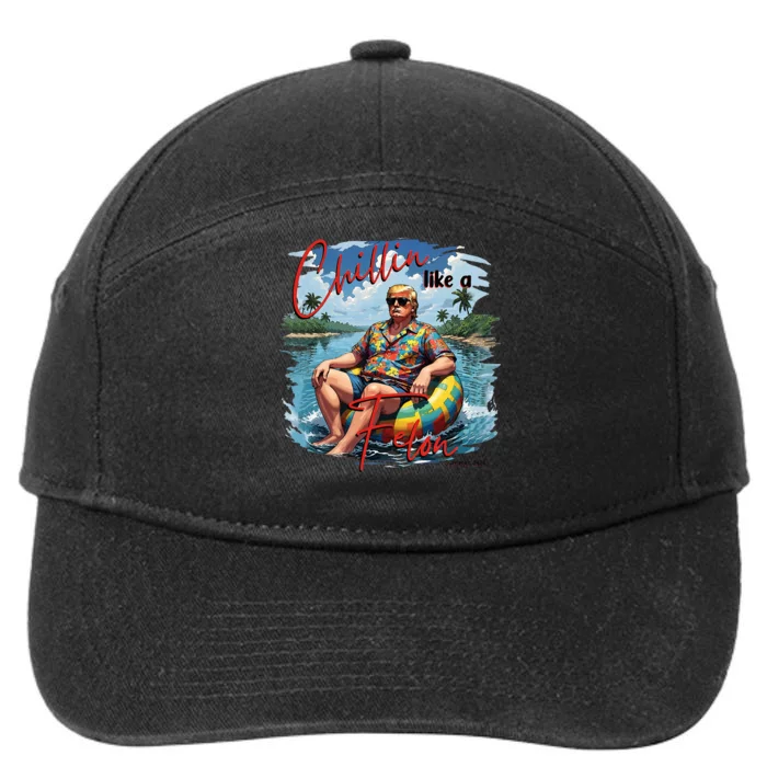 Retro Summer Chillin Like A Felon Trump 7-Panel Snapback Hat