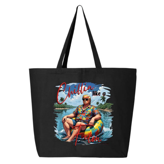 Retro Summer Chillin Like A Felon Trump 25L Jumbo Tote