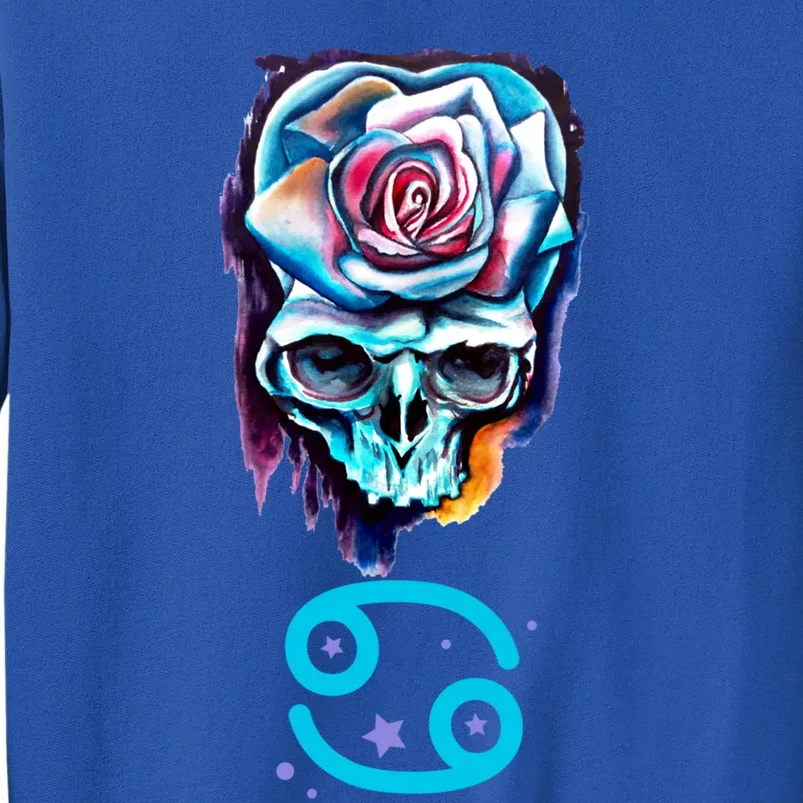 Rose Skull Cancer Zodiac Cool Gift Sweatshirt