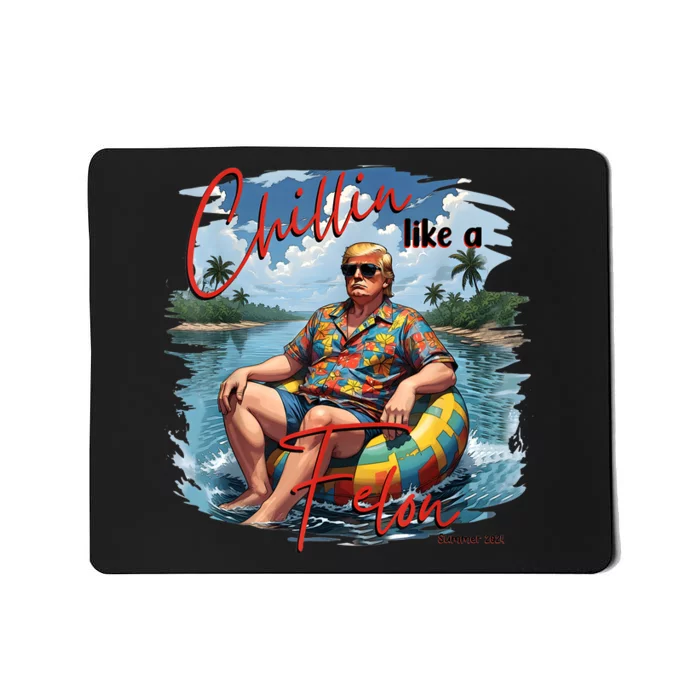 Retro Summer Chillin Like A Felon Trump For President 2024 Mousepad