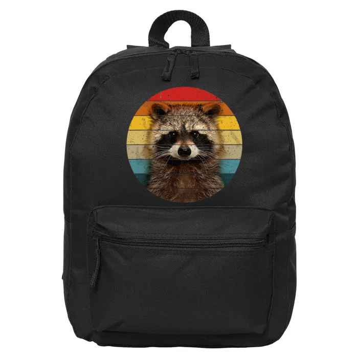 Raccoon Sunset Cute Baby Raccoon 16 in Basic Backpack