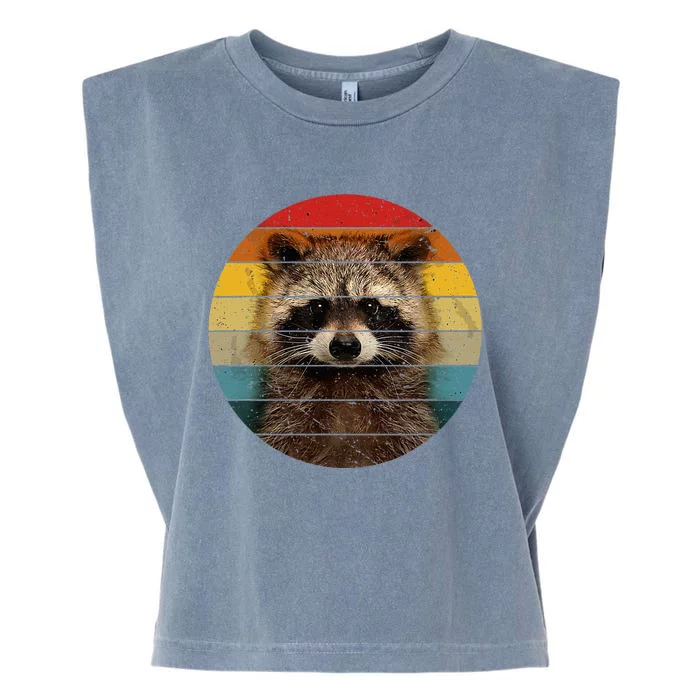 Raccoon Sunset Cute Baby Raccoon Garment-Dyed Women's Muscle Tee