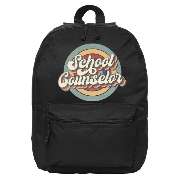 Retro School Counselor Back To School Teacher Squad Crew 16 in Basic Backpack