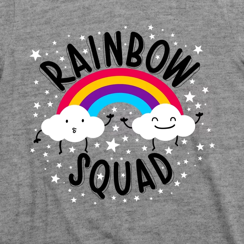 Rainbow Squad Cute Funny Cloud Sky Stars T-Shirt